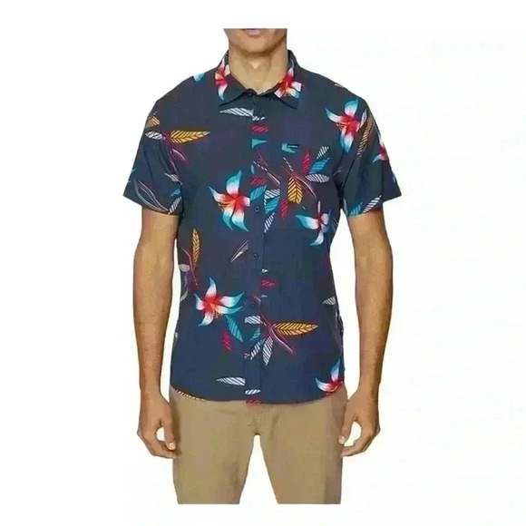 NWT O’Neill Yabro Short Sleeve Hawaiian Shirt Size Small​ - Picture 2 of 2